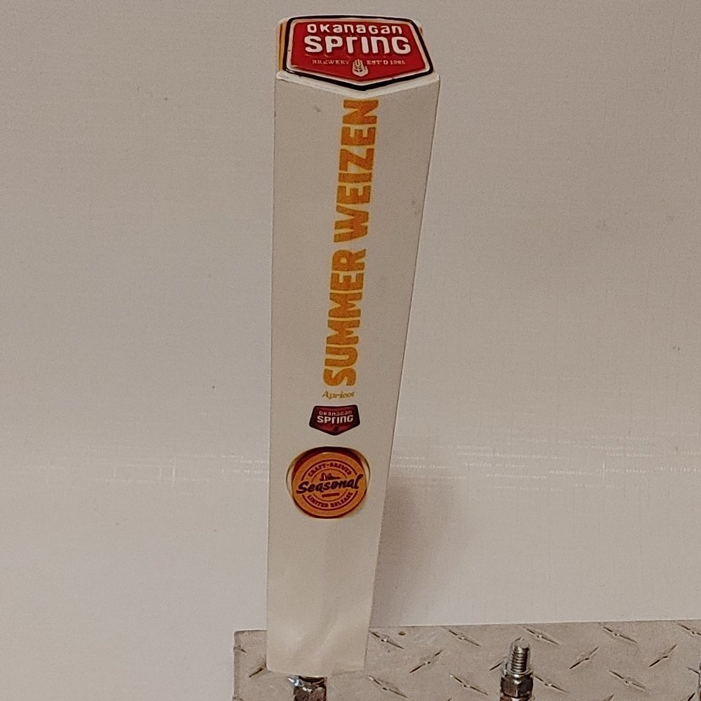 OKANAGAN SPRING BREWERY Summer Weizen APRICOT Beer Tap Handle 11" TALL C…